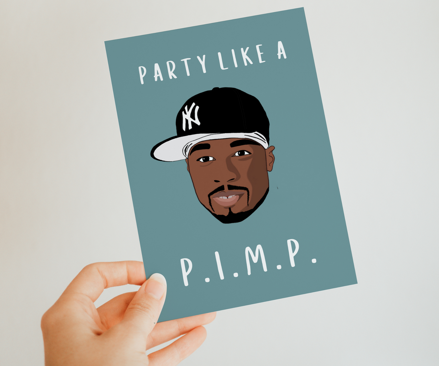 50 Cent Geburtstagskarte - Party like a P.I.M.P.