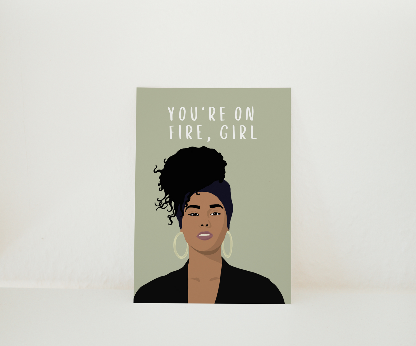 Alicia Keys Grußkarte - You're on fire, girl