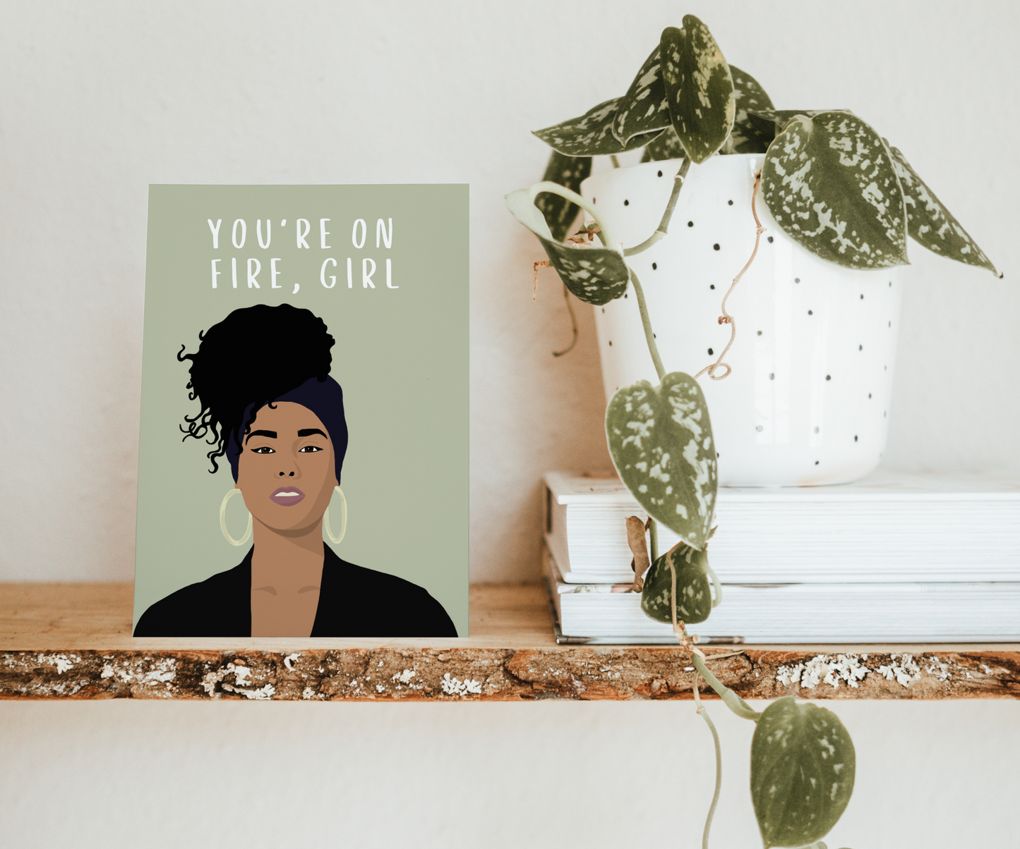 Alicia Keys Grußkarte - You're on fire, girl