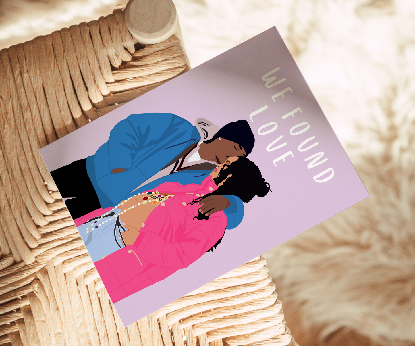 Rihanna x ASAP Rocky Grußkarte - We found love